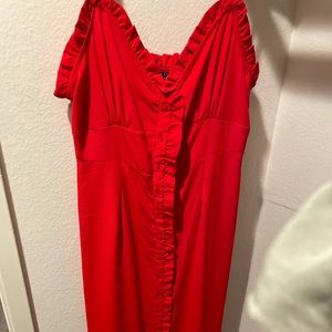 Red Topshop MIDI. Size 4